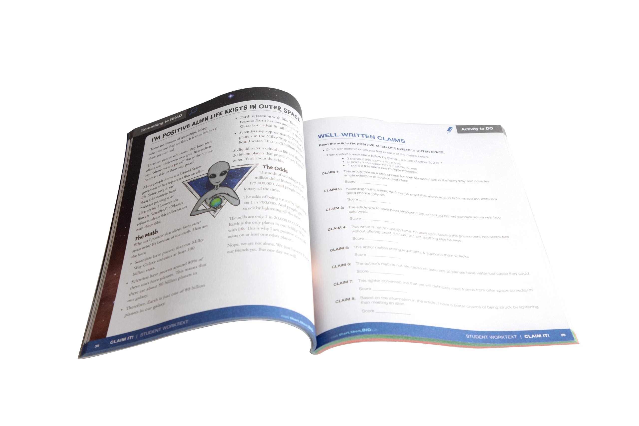 Student Worktext and interior spread